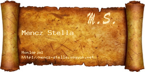 Mencz Stella névjegykártya